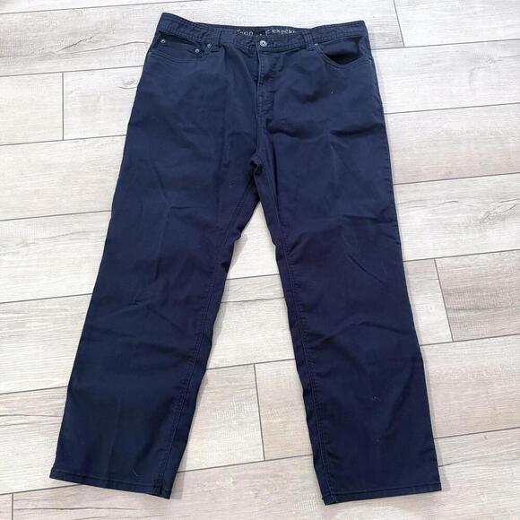 PrAna Slim Fit Navy Chino Pants Mens Size 40x30 Organic Cotton Casual Trousers - Picture 4 of 10